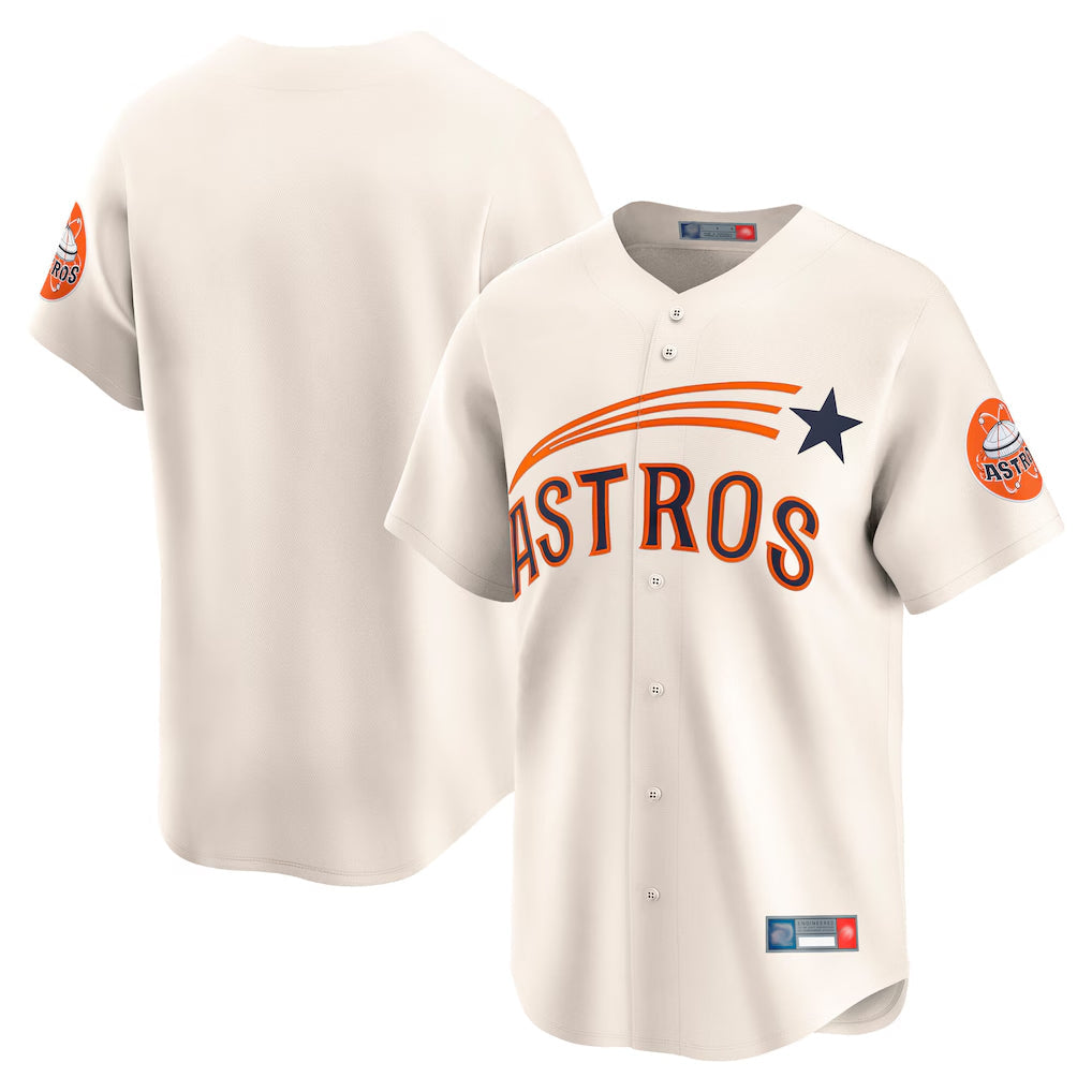 MATTH H.Astros Cream Throwback Cooperstown Collection Limited Blank Player Stitched Jerseys