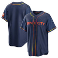 MATTH H.Astros Navy City Connect Home Game Blank Player Stitched Jerseys