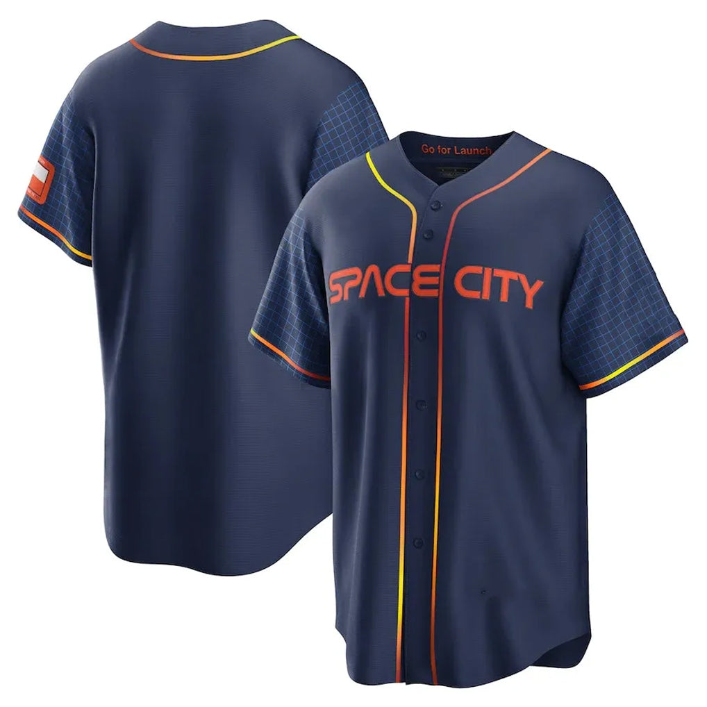 MATTH H.Astros Navy City Connect Home Game Blank Player Stitched Jerseys