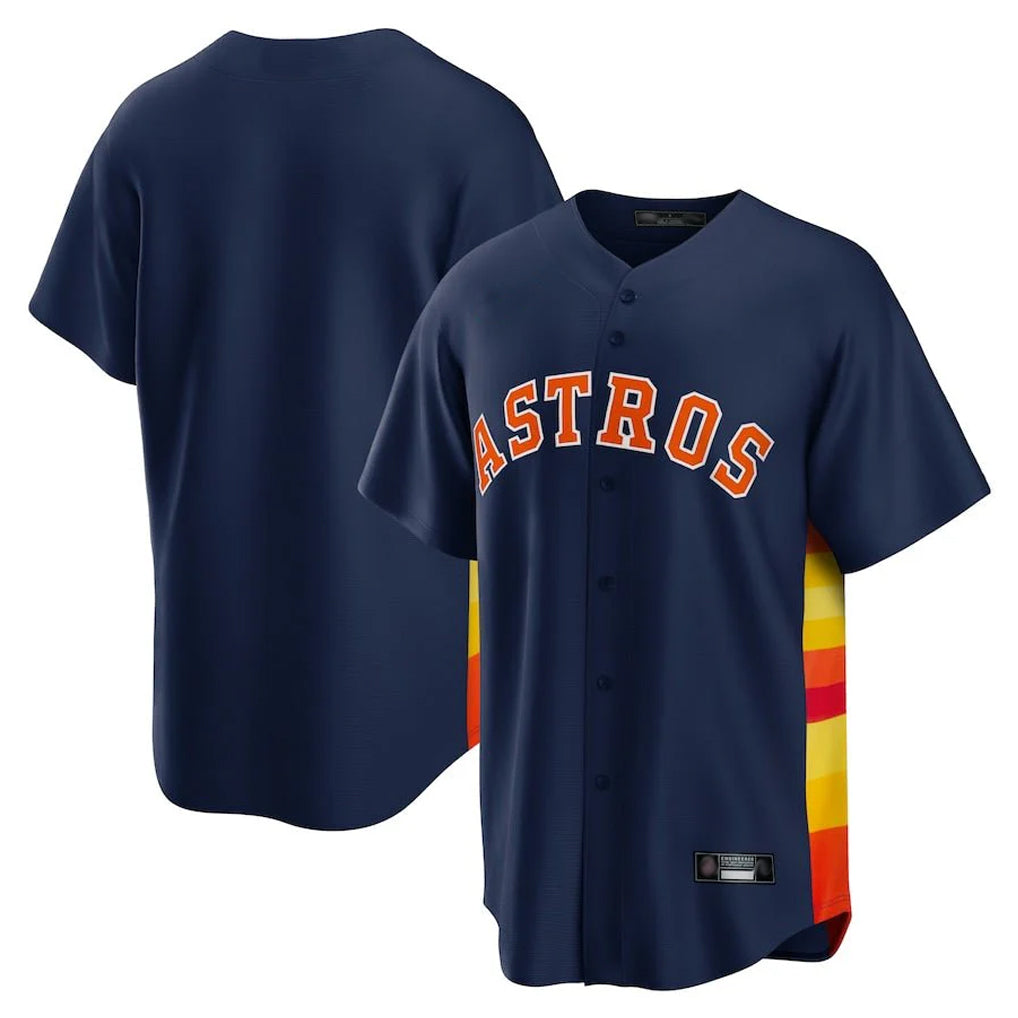 MATTH H.Astros Navy Home Game Blank Player Stitched Jerseys