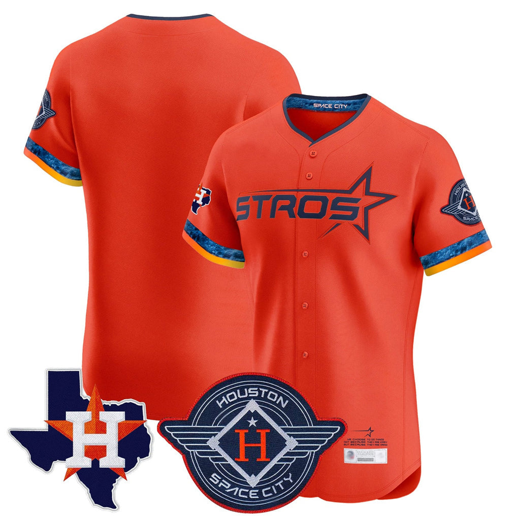 MATTH H.Astros Orange City Connect Texas Patch Vapor Premier Blank Player Limited Elite Home Stitched Jerseys