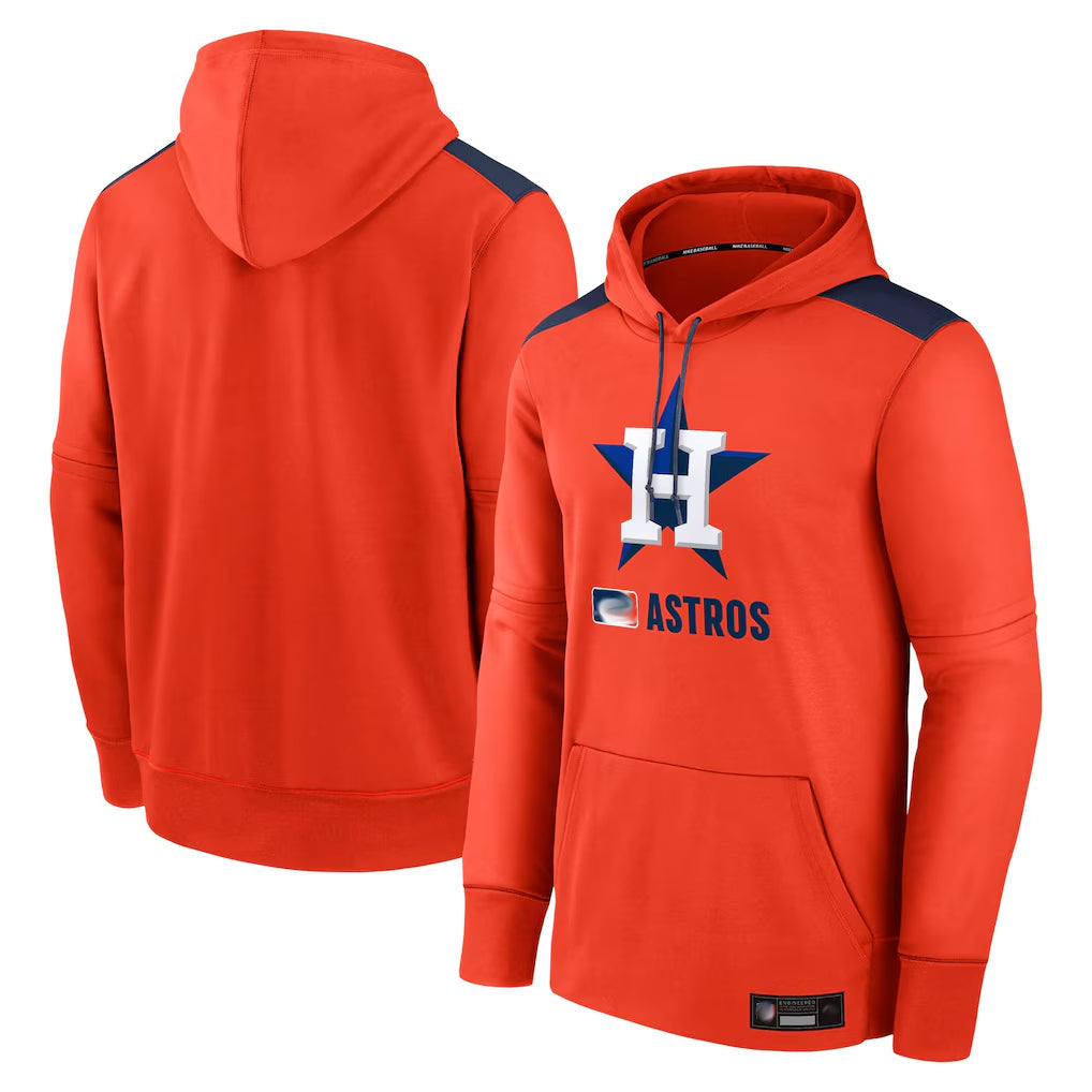 MATTH H.Astros Orange Club Fleece Pullover Hoodie Blank Player Stitched Jerseys