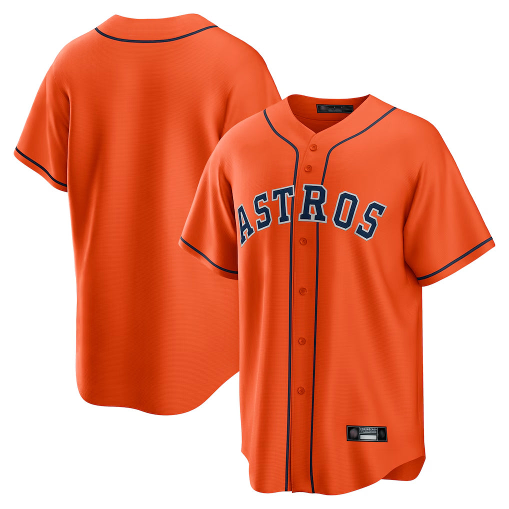 MATTH H.Astros Orange Home Game Blank Player Stitched Jerseys
