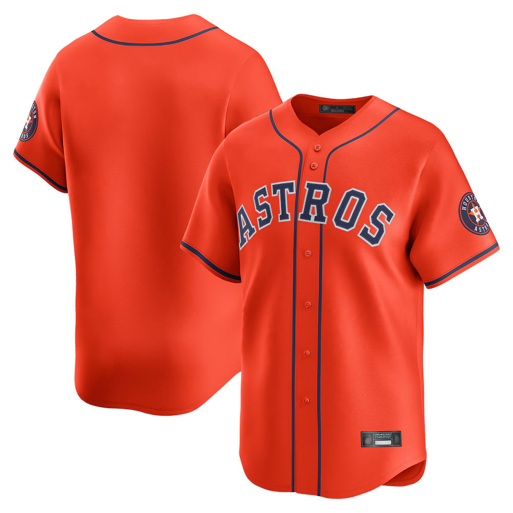 MATTH H.Astros Orange Home Limited Blank Player Stitched Jerseys