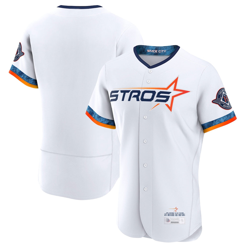 MATTH H.Astros White City Connect Limited Elite Home Blank Player Stitched Jerseys
