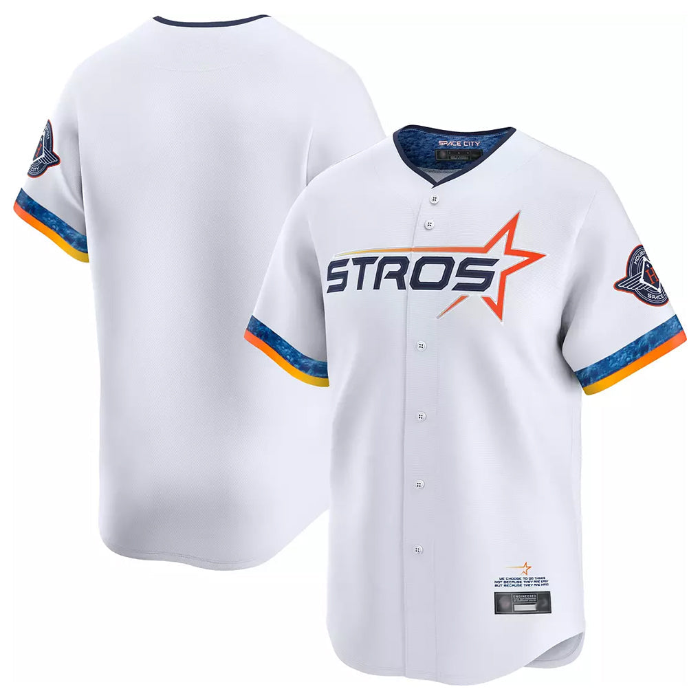 MATTH H.Astros White City Connect Limited Home Blank Player Stitched Jerseys