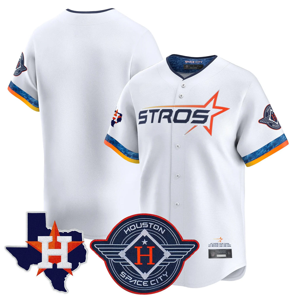MATTH H.Astros White City Connect Texas Patch Vapor Premier Blank Player Limited Home Stitched Jerseys