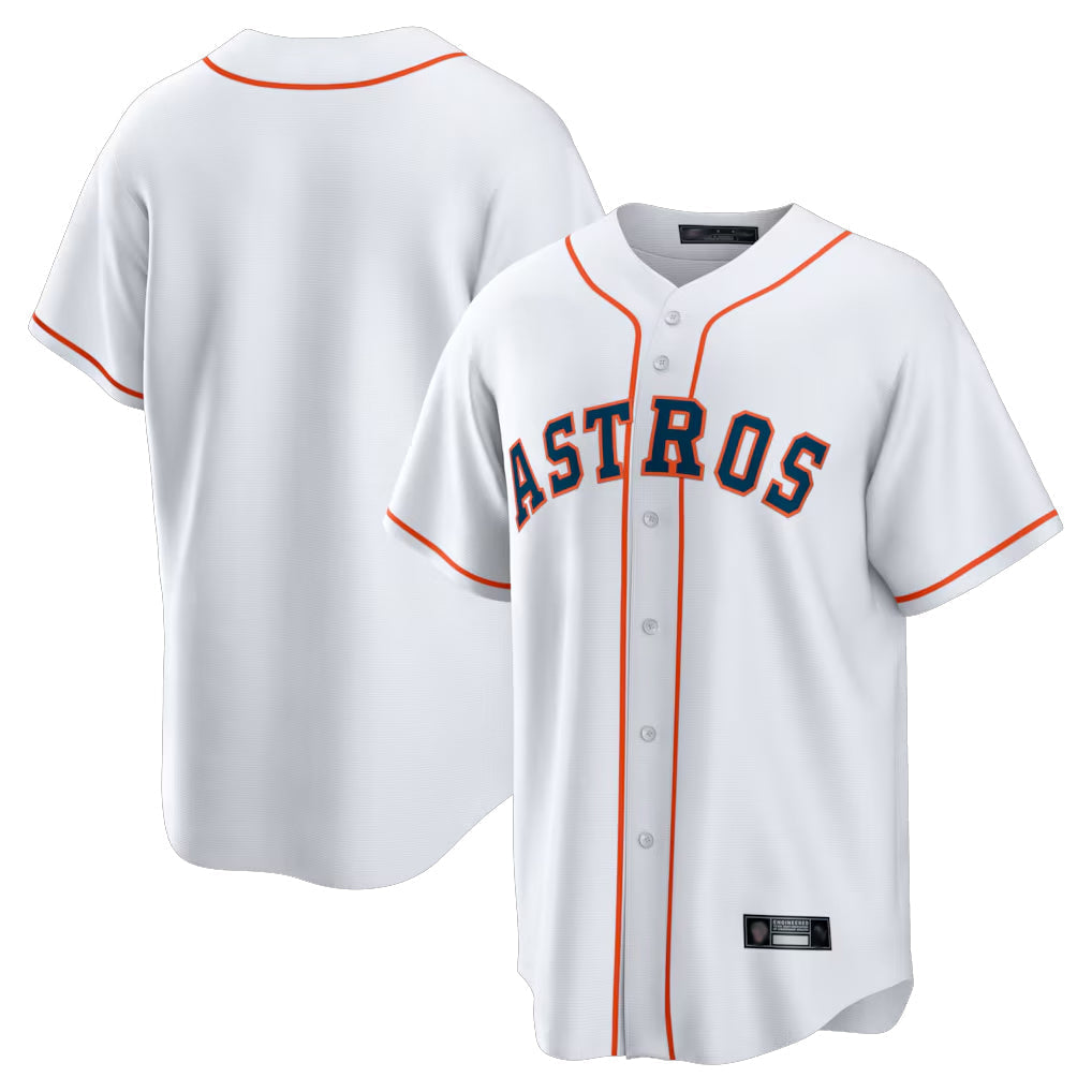 MATTH H.Astros White Home Game Blank Player Stitched Jerseys