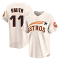 MATTH H.Astros #11 Cam Smith Player Cream Throwback Cooperstown Collection Limited Stitched Jerseys