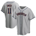 MATTH H.Astros #11 Cam Smith Player Gray Home Game Stitched Jerseys