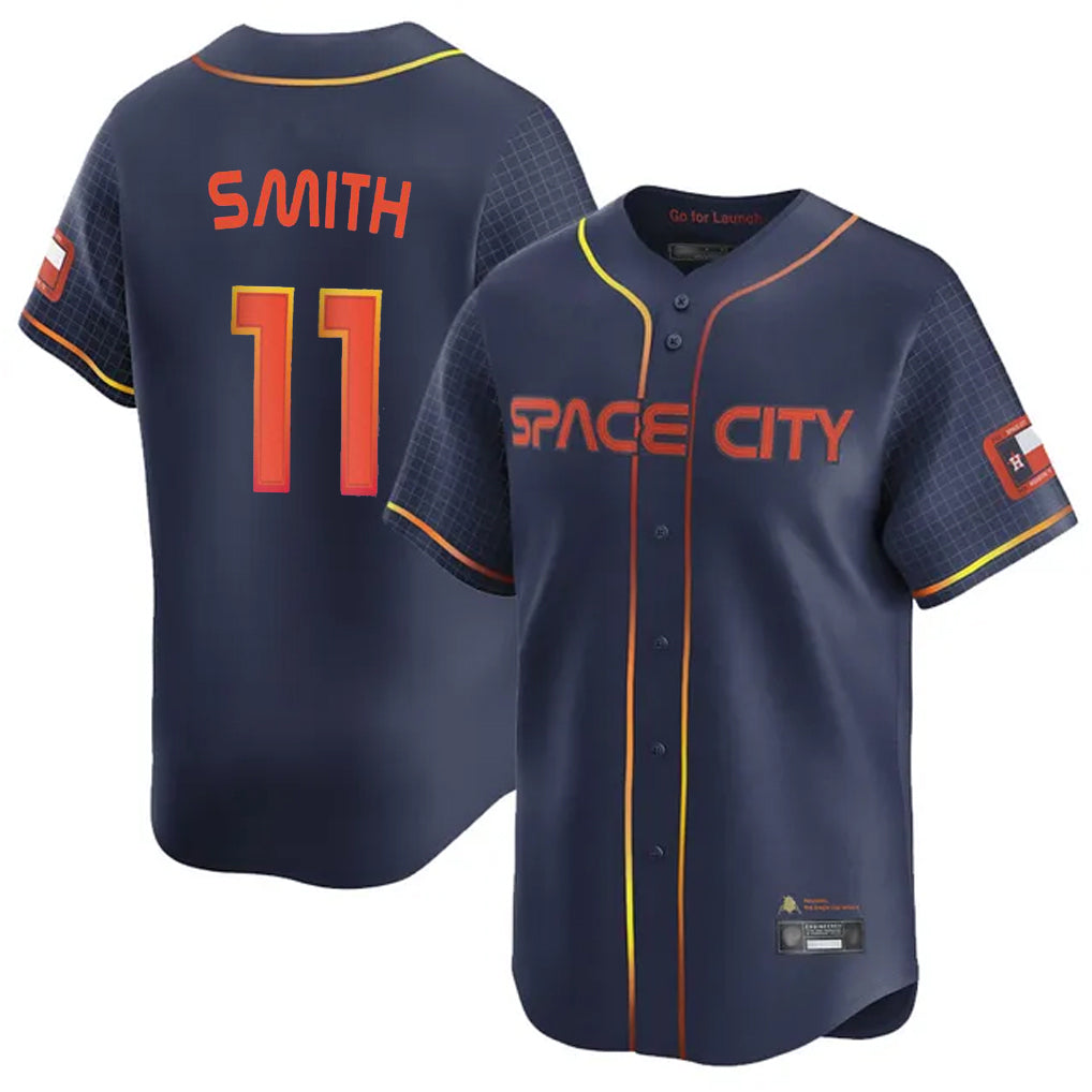MATTH H.Astros #11 Cam Smith Player Navy City Connect Home Limited Stitched Jerseys
