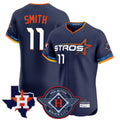 MATTH H.Astros #11 Cam Smith Player Navy City Connect Texas Patch Vapor Premier Limited Elite Home Stitched Jerseys