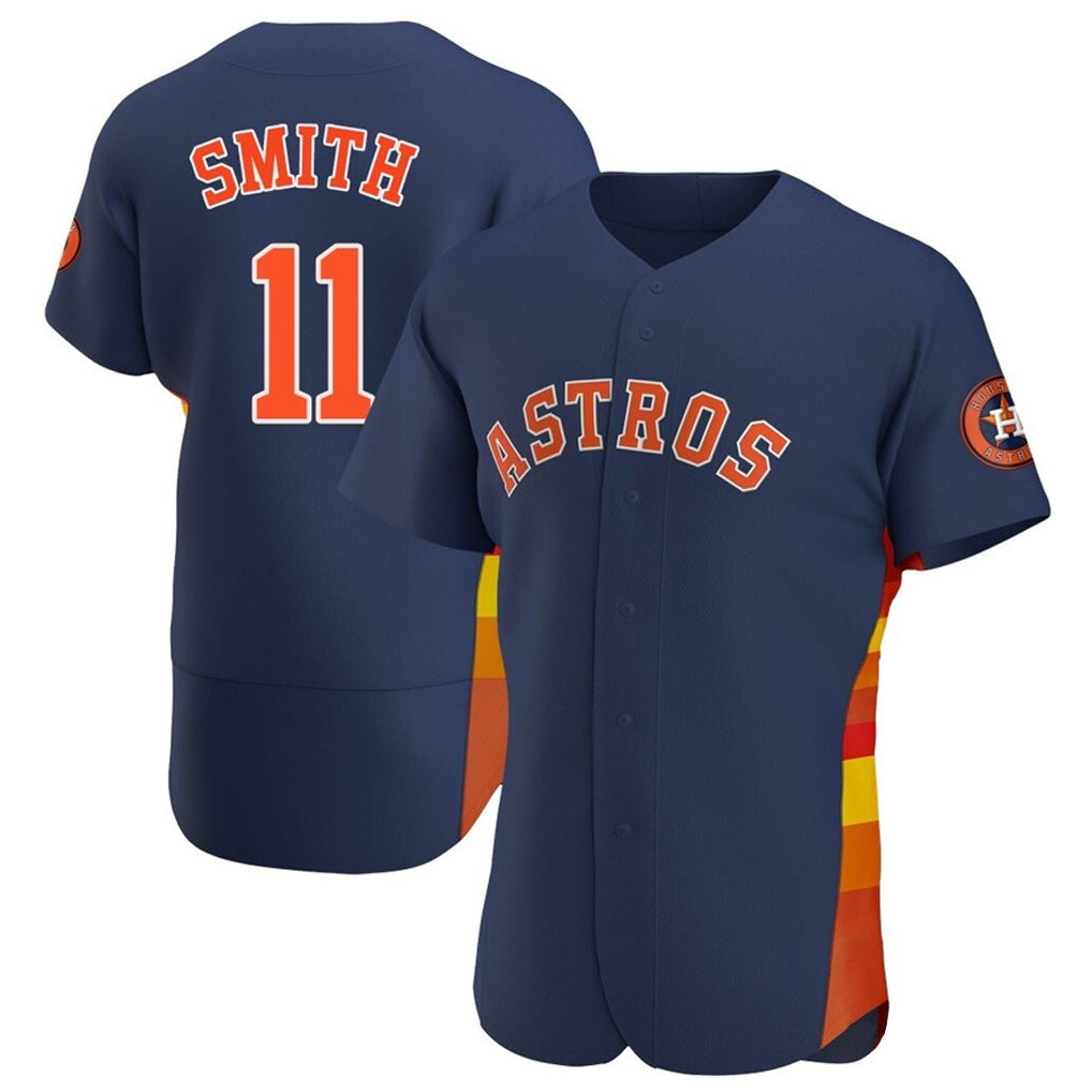 MATTH H.Astros #11 Cam Smith Player Navy Home Limited Elite Stitched Jerseys