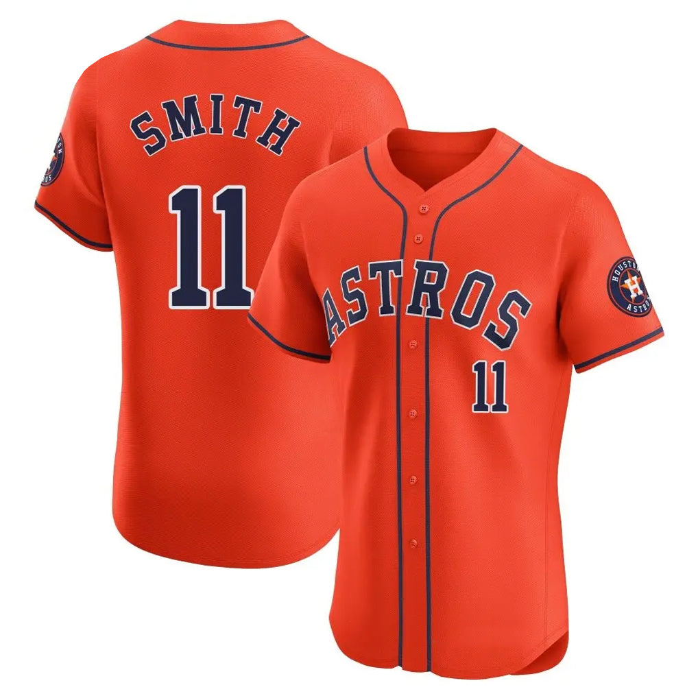 MATTH H.Astros #11 Cam Smith Player Orange Home Limited Elite Stitched Jerseys