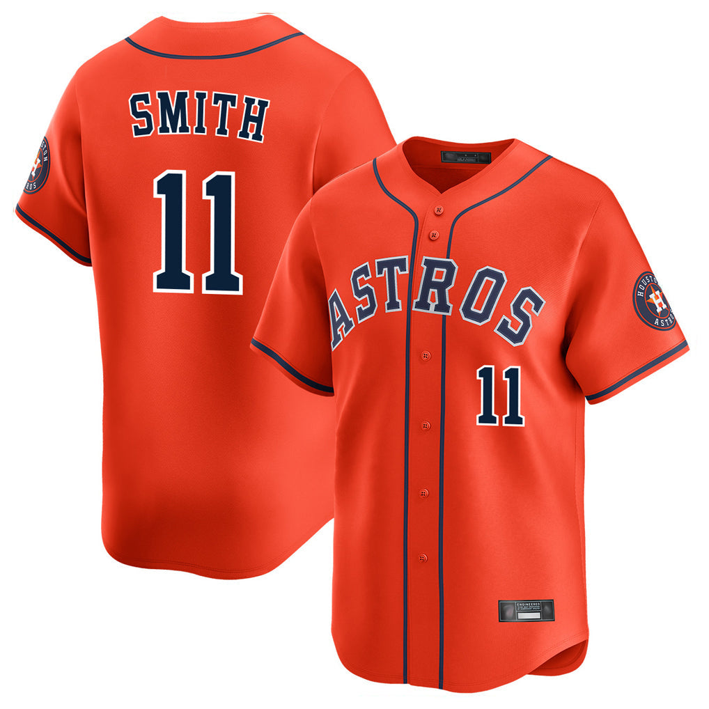 MATTH H.Astros #11 Cam Smith Player Orange Home Limited Stitched Jerseys