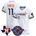 MATTH H.Astros #11 Cam Smith Player White City Connect Texas Patch Vapor Premier Limited Elite Home Stitched Jerseys