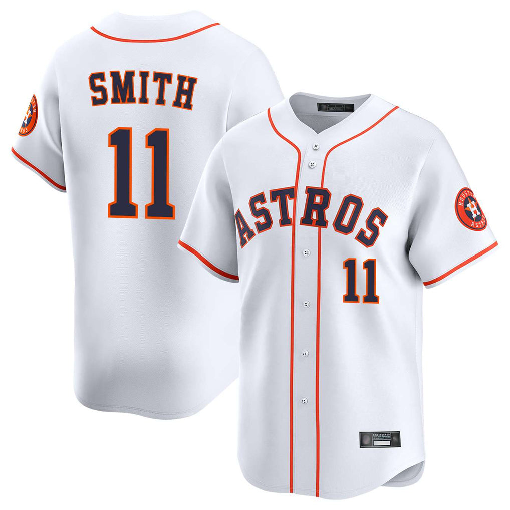 MATTH H.Astros #11 Cam Smith Player White Home Limited Stitched Jerseys