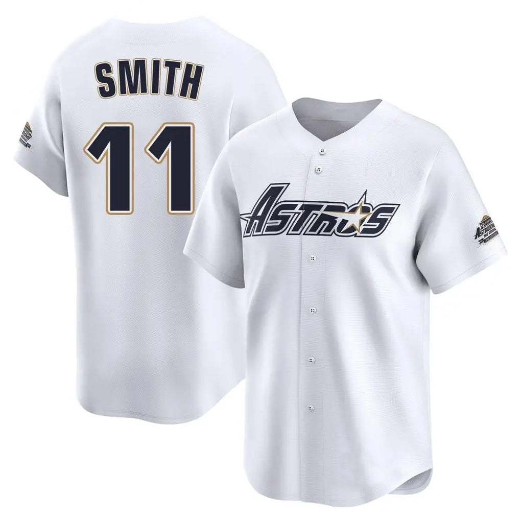 MATTH H.Astros #11 Cam Smith Player White Throwback Cooperstown Collection Limited Stitched Jerseys