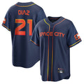 MATTH H.Astros #21 Yainer Diaz Player Navy City Connect Home Game Stitched Jerseys