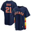 MATTH H.Astros #21 Yainer Diaz Player Navy Home Game Stitched Jerseys