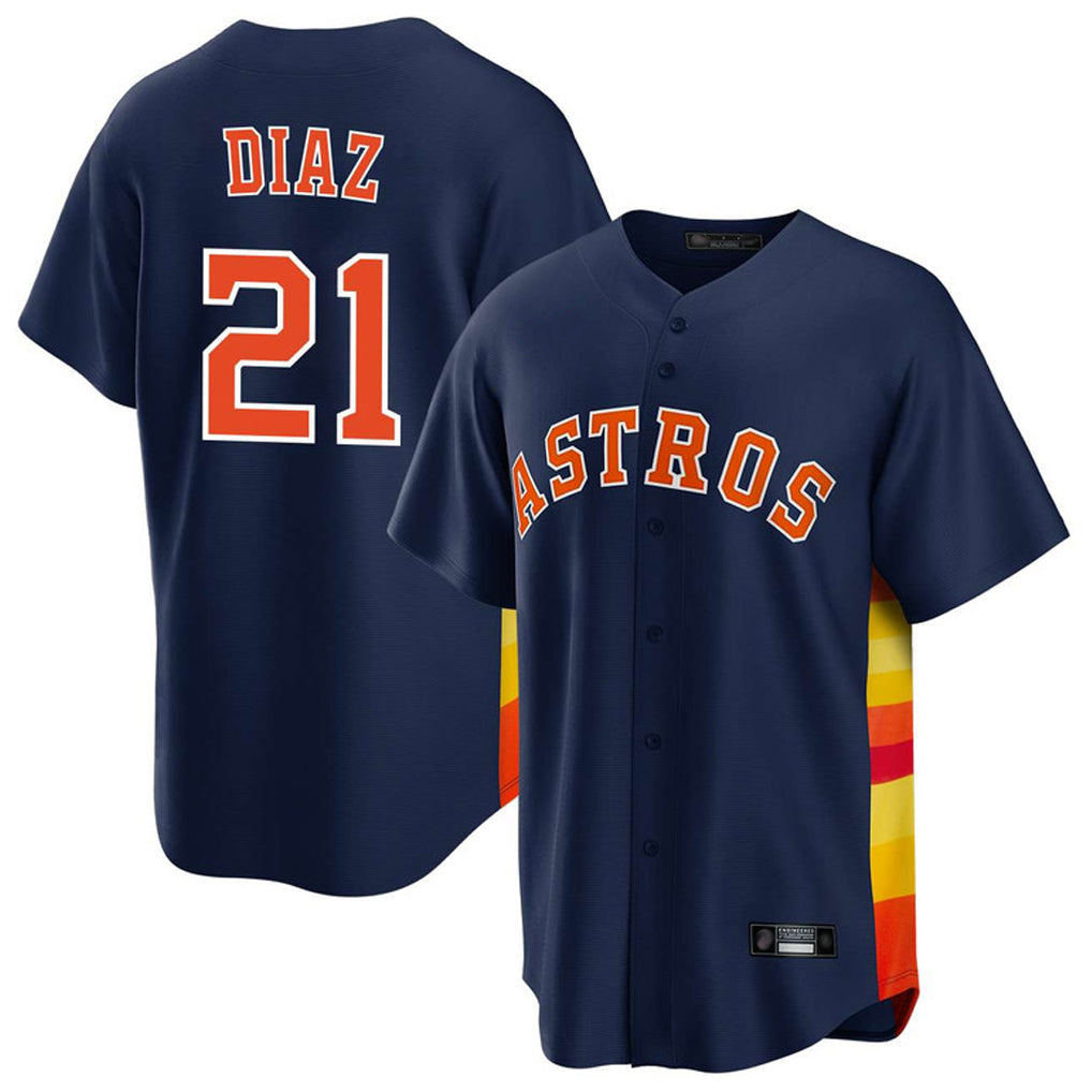 MATTH H.Astros #21 Yainer Diaz Player Navy Home Game Stitched Jerseys