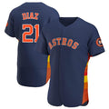 MATTH H.Astros #21 Yainer Diaz Player Navy Home Limited Elite Stitched Jerseys