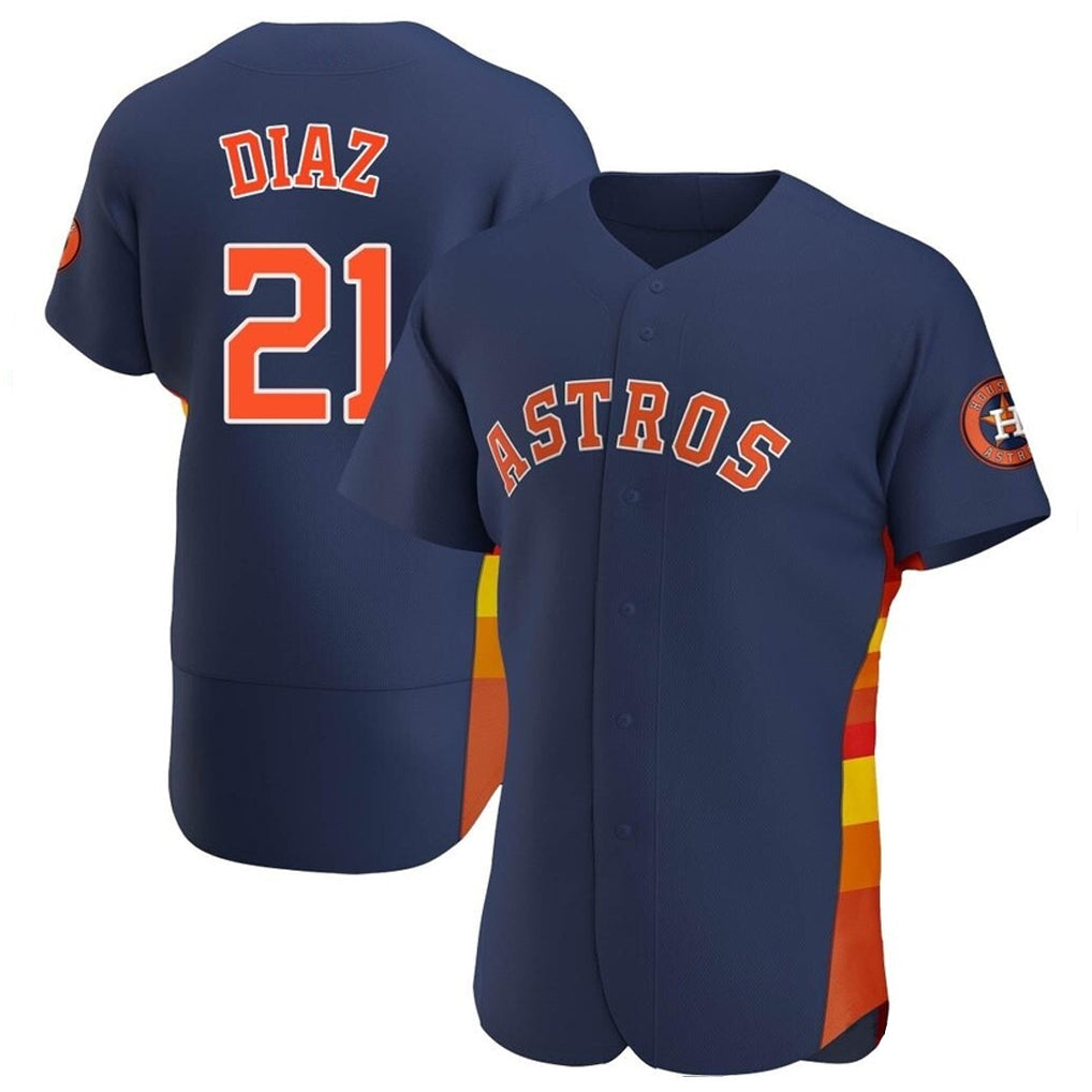 MATTH H.Astros #21 Yainer Diaz Player Navy Home Limited Elite Stitched Jerseys