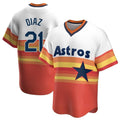 MATTH H.Astros #21 Yainer Diaz Player Rainbow Cooperstown Collection T-shirt Stitched Jerseys