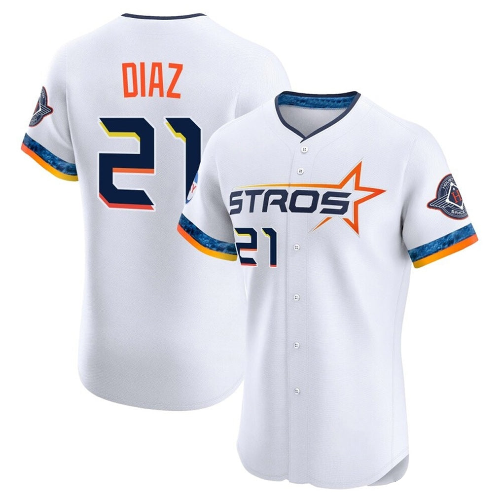 MATTH H.Astros #21 Yainer Diaz Player White City Connect Limited Elite Home Stitched Jerseys