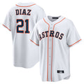 MATTH H.Astros #21 Yainer Diaz Player White Home Game Stitched Jerseys