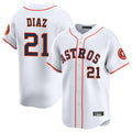 MATTH H.Astros #21 Yainer Diaz Player White Home Limited Stitched Jerseys