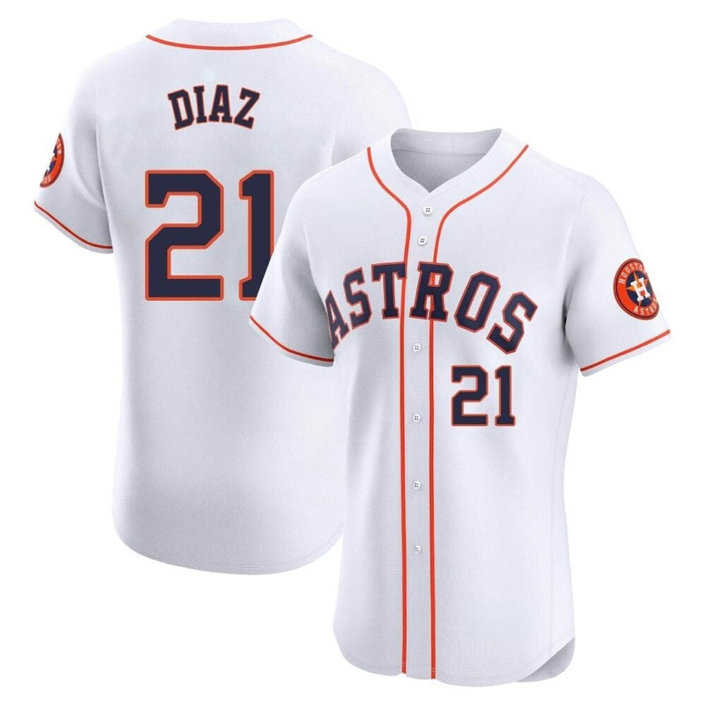 MATTH H.Astros #21 Yainer Diaz Player White Limited Elite Home Stitched Jerseys