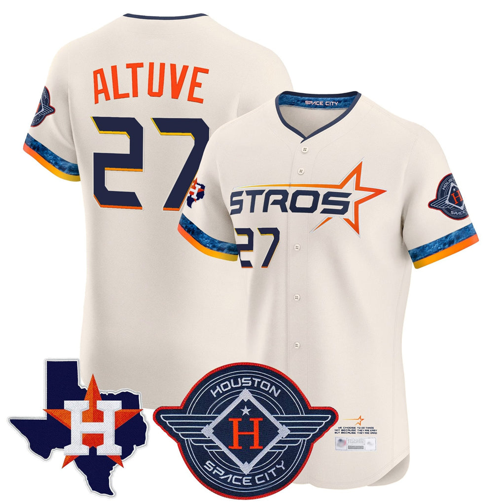 MATTH H.Astros #27 Jose Altuve Player Cream City Connect Texas Patch Vapor Premier Limited Elite Home Stitched Jerseys