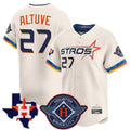 MATTH H.Astros #27 Jose Altuve Player Cream City Connect Texas Patch Vapor Premier Limited Home Stitched Jerseys