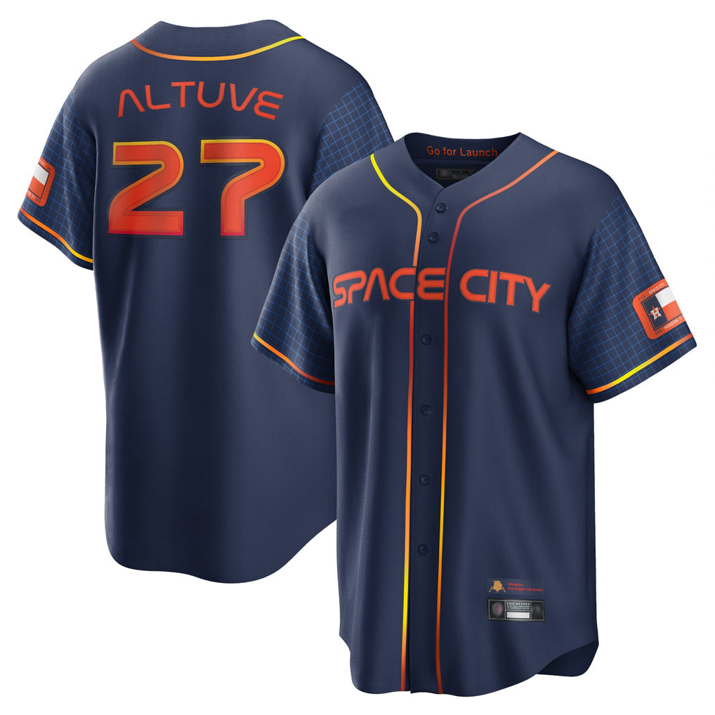 MATTH H.Astros #27 Jose Altuve Player Navy City Connect Home Game Stitched Jerseys