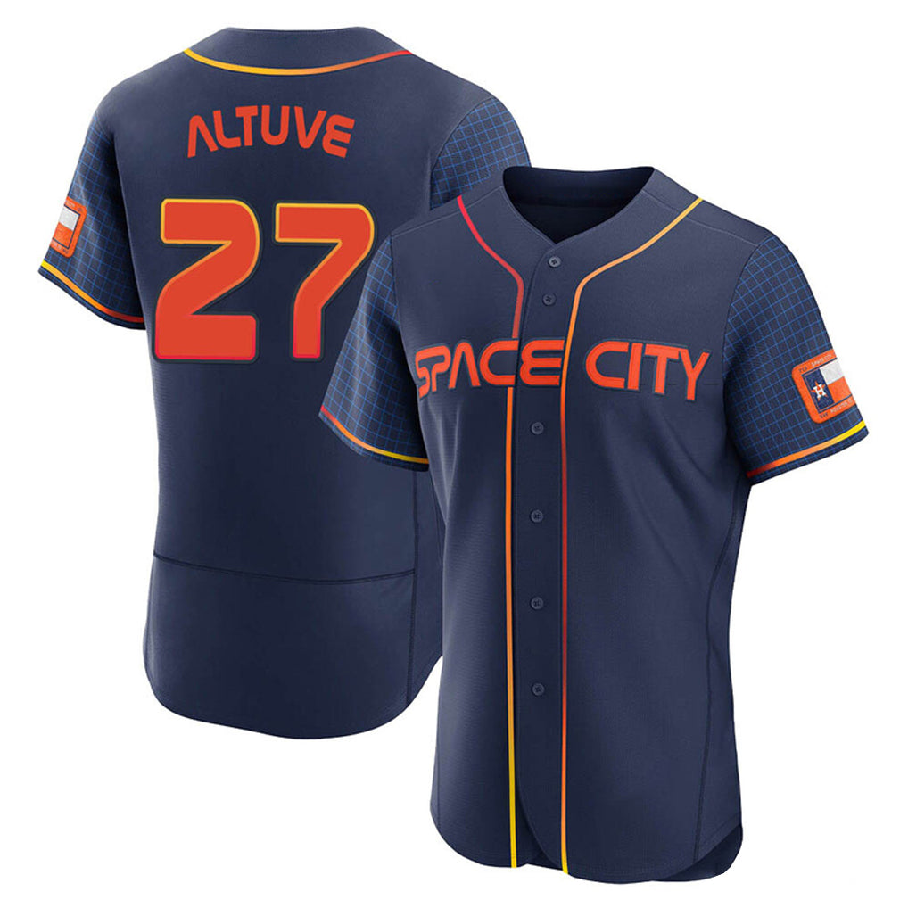 MATTH H.Astros #27 Jose Altuve Player Navy City Connect Limited Elite Home Stitched Jerseys