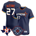 MATTH H.Astros #27 Jose Altuve Player Navy City Connect Texas Patch Vapor Premier Limited Elite Home Stitched Jerseys