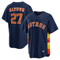 MATTH H.Astros #27 Jose Altuve Player Navy Home Game Stitched Jerseys