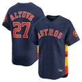 MATTH H.Astros #27 Jose Altuve Player Navy Home Limited Stitched Jerseys