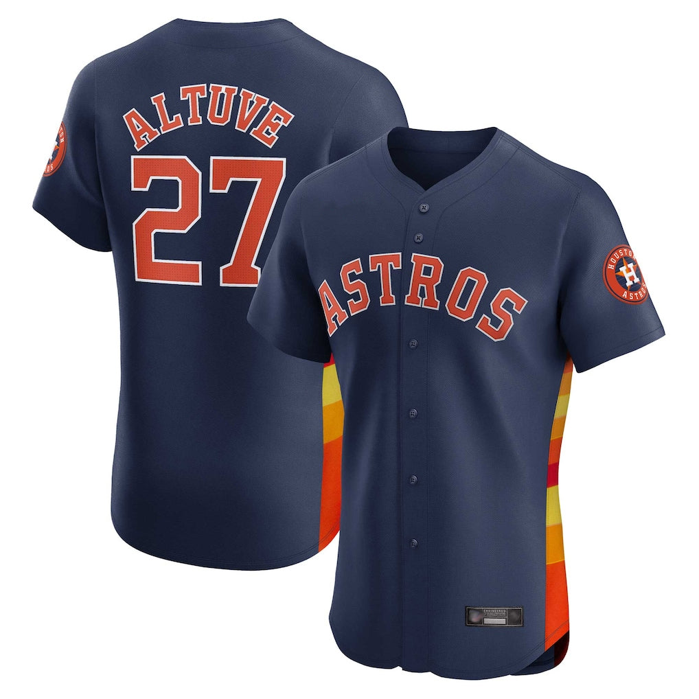 MATTH H.Astros #27 Jose Altuve Player Navy Limited Elite Home Stitched Jerseys