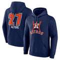 MATTH H.Astros #27 Jose Altuve Player Navy Pullover Hoodie Stitched Jerseys