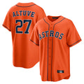 MATTH H.Astros #27 Jose Altuve Player Orange Home Game Stitched Jerseys
