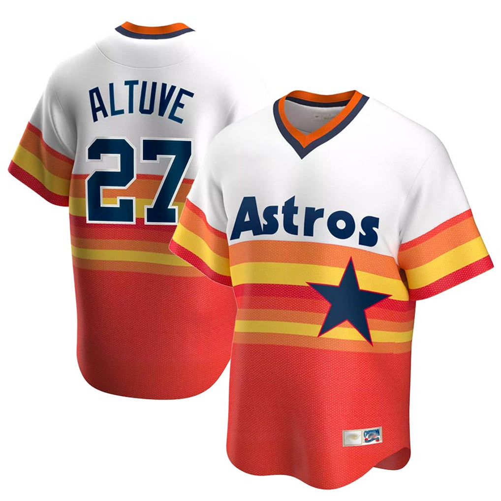 MATTH H.Astros #27 Jose Altuve Player Rainbow Cooperstown Collection T-shirt Stitched Jerseys