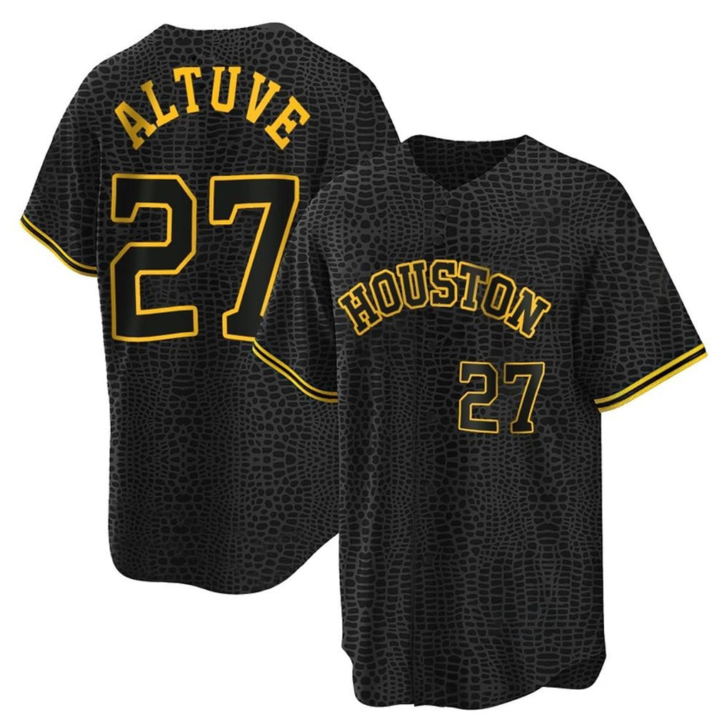 MATTH H.Astros #27 Jose Altuve Player Snake Skin City Home Game Stitched Jerseys