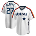 MATTH H.Astros #27 Jose Altuve Player White Cooperstown Collection T-shirt Stitched Jerseys