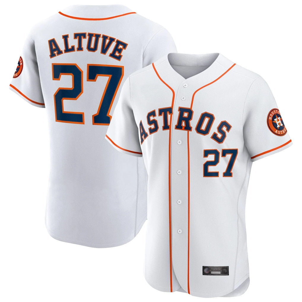 MATTH H.Astros #27 Jose Altuve Player White Limited Elite Home Stitched Jerseys