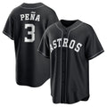 MATTH H.Astros #3 Jeremy Pe?a Player Black Home Game Stitched Jerseys