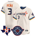 MATTH H.Astros #3 Jeremy Pe?a Player Cream City Connect Texas Patch Vapor Premier Limited Home Stitched Jerseys