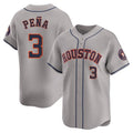 MATTH H.Astros #3 Jeremy Pe?a Player Gray Home Limited Stitched Jerseys