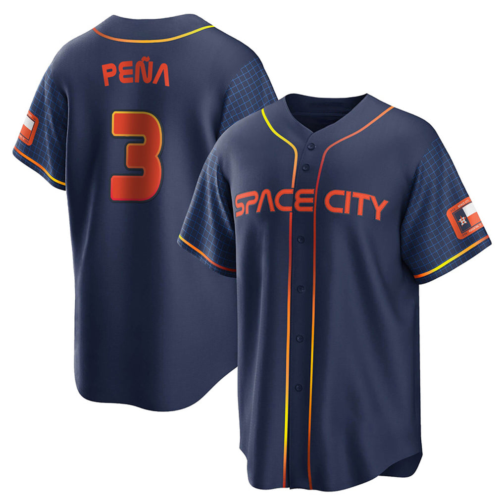 MATTH H.Astros #3 Jeremy Pe?a Player Navy City Connect Home Game Stitched Jerseys